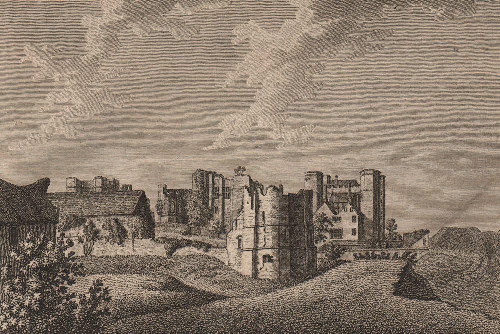 KENELWORTH CASTLE, Warwickshire. Plate 2. GROSE 1776 old antique print picture